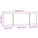 vidaXL Tableau blanc magnétique pliable 200x60x1 7 cm aluminium