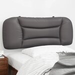 vidaXL Coussin de tête de lit gris 100 cm similicuir