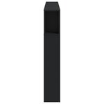 vidaXL Tête de lit à LED noir 160x18 5x103 5 cm bois d'ingénierie