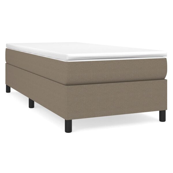 vidaXL Sommier à lattes de lit avec matelas Taupe 90x190 cm Tissu