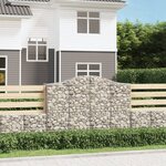 vidaXL Paniers à gabions arqués 9 Pièces 200x50x140/160 cm Fer galvanisé