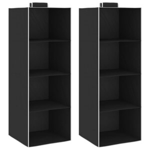 vidaXL Étagères suspendues de rangement 2 Pièces 4 niveaux Tissu