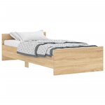 vidaXL Cadre de lit sans matelas chêne sonoma 90x190 cm