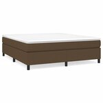 vidaXL Sommier à lattes de lit avec matelas Marron foncé 160x200 cm