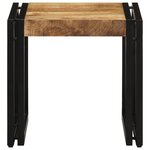 Table basse vidaXL 40x50x38 cm en bois de manguier brut