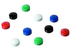 10 aimants ronds ø 9 mm coloris assortis SIGN