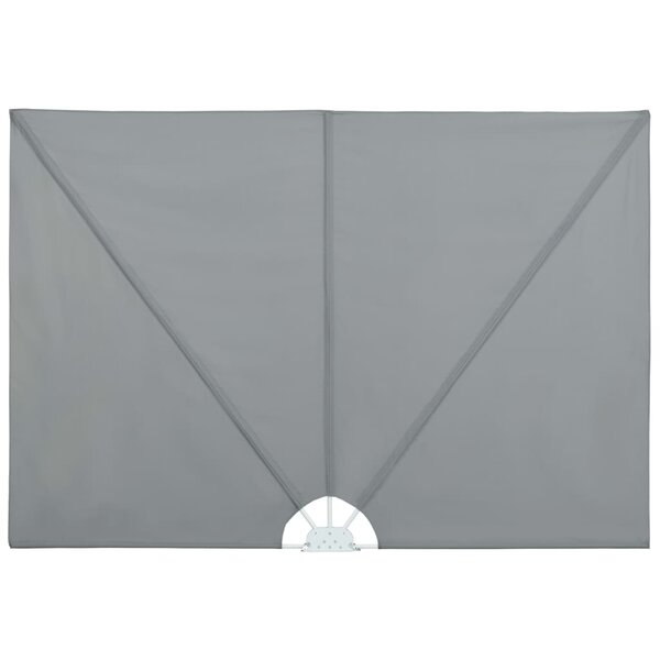 vidaXL Auvent latéral pliable de terrasse Gris 400 x 200 cm