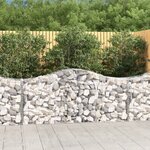 vidaXL Paniers à gabions arqués 15 Pièces 200x50x80/100 cm Fer galvanisé
