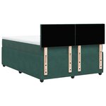vidaXL Sommier à lattes de lit et matelas Vert foncé 140x200cm Velours