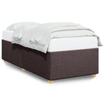 vidaXL Cadre de lit Marron foncé 90x190 cm Tissu