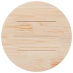 vidaXL Dessus de table rond blanc Ø80x3 cm bois de pin massif