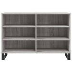 vidaXL Buffet sonoma gris 103 5x35x70 cm bois d'ingénierie