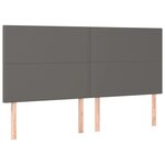 vidaXL Sommier à lattes de lit avec matelas Gris 180x200 cm Similicuir