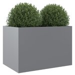 vidaXL Jardinière argenté 62x40x39 cm acier galvanisé