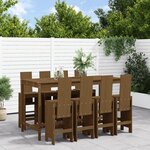 vidaXL Ensemble de bar de jardin 9 Pièces marron miel bois de pin massif