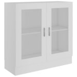 vidaXL Armoire à vitrine Blanc 82 5x30 5x80 cm Bois d'ingénierie
