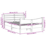 vidaXL Cadre de lit avec tête de lit blanc 120x190 cm bois pin massif