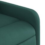 vidaXL Fauteuil inclinable de massage Vert foncé Tissu