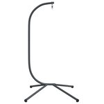 vidaXL Support de chaise suspendue en forme d'œuf anthracite acier