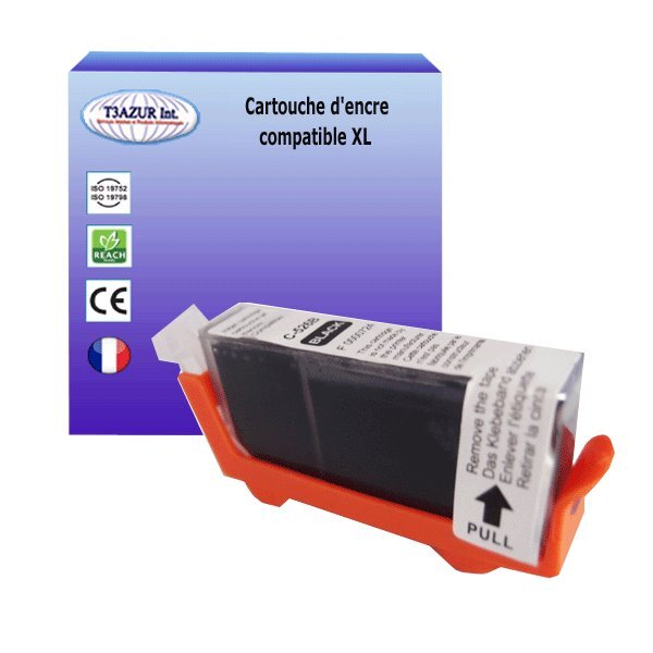 Cartouche compatible avec Canon Pixma MG5140, MG5150, MG5200, MG5250, MG5350, MG6150 remplace Canon CLI526 XL Photo Noire - T3AZUR