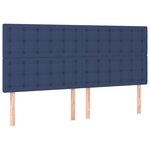 vidaXL Sommier à lattes de lit avec matelas Bleu 180x200 cm Tissu