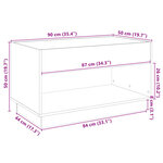 vidaXL Table basse avec LED infini sonoma gris 90x50x50 cm