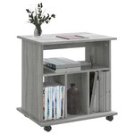 vidaXL Armoire roulante Sonoma gris 60x45x60 cm Bois d'ingénierie