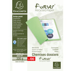 Paquet de 100 chemises Forever® 220 100% recyclé 24x32cm Canari EXACOMPTA