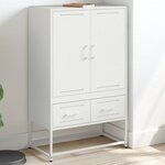 vidaXL Buffet haut blanc 68x39x111 5 cm acier laminé à froid