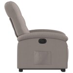 vidaXL Fauteuil inclinable électrique taupe tissu