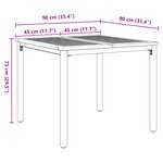Ensemble de salle à manger de jardin vidaXL 5 pièces Noir Poly Rattan Acacia
