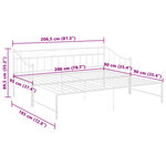 vidaXL Cadre de canapé-lit extensible sans matelas blanc 90x200 cm