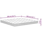 vidaXL Matelas en mousse moyennement doux 200x200 cm