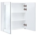 vidaXL Armoire de salle de bain à miroir LED 60x14x62 cm
