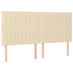 vidaXL Tête de lit à LED Crème 180x5x118/128 cm Tissu
