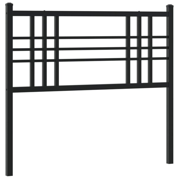 vidaXL Tête de lit métal noir 100 cm