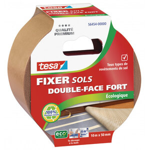 Rouleau ruban adhésif double face fort spécial sols tesa 10m x 50mm