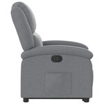 vidaXL Fauteuil inclinable Gris clair Tissu