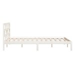 vidaXL Cadre de lit Blanc 120x190 cm Petit double Bois massif