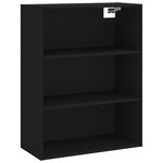 vidaXL Buffet noir 69 5x32 5x180 cm bois d'ingénierie