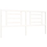 vidaXL Cadre de lit avec tête de lit blanc 200x200 cm bois massif