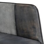 vidaXL Chaise à bascule Gris Cuir véritable et toile