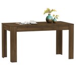 vidaXL Table à dîner Chêne marron 140x74 5x76 cm Bois d'ingénierie