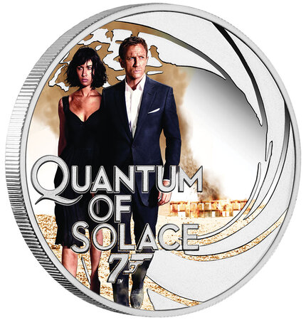 Pièce de monnaie en Argent 50 Cents g 15.57 (1/2 oz) Millésime 2022 James Bond 007 QUANTUM OF SOLACE