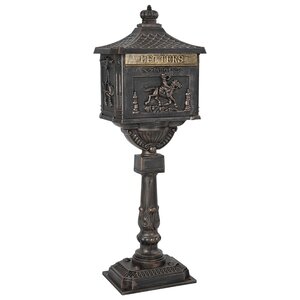 vidaXL Boîte aux Lettres Debout avec porte Bronze 42 5 x 29 5 x 117 cm