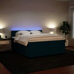 vidaXL Sommier à lattes de lit et matelas Bleu 200x200 cm velours