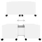 vidaXL Table basse Blanc 75x75x38 cm Aggloméré