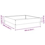 vidaXL Lit surélevé de jardin 100x100x26 cm acier inoxydable