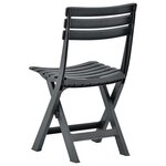 vidaXL Chaises de jardin pliables 2 Pièces Plastique Anthracite