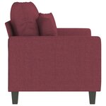 vidaXL Canapé à 2 places Rouge bordeaux 120 cm Tissu
